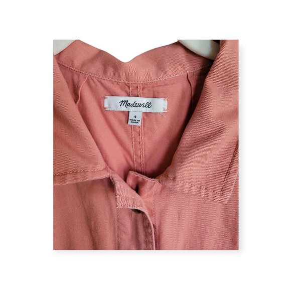 Madewell Strawberry Custard Utility Pantsuit Size 04 - Picture 8 of 13